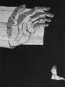Die göttliche Hand, 1973, Tusche-Tempera, 30x40